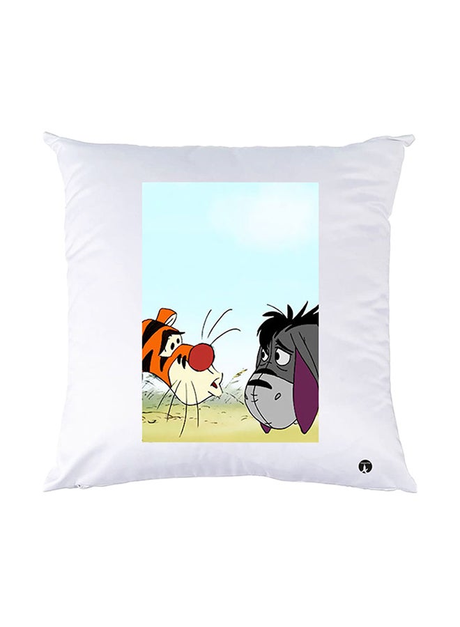 بي بي وسادة نوم مزينة بطبعات أبيض 30x30سم