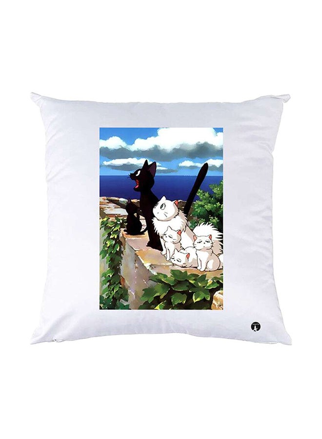 BP Printed Pillow White 30x30cm