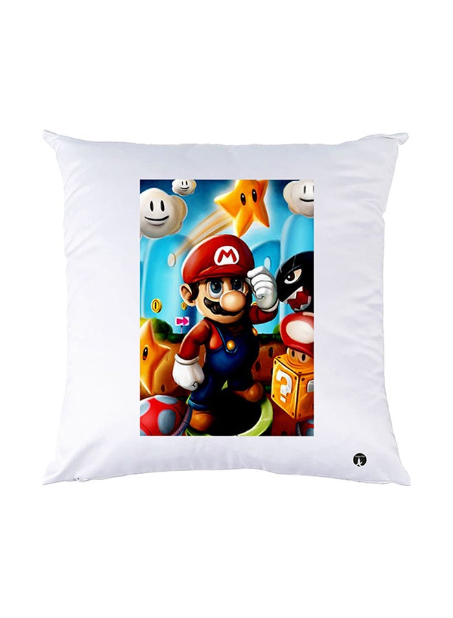 بي بي وسادة نوم مزينة بطبعات أبيض 30x30سم