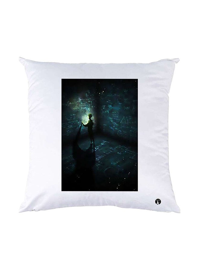 بي بي وسادة نوم مزينة بطبعات أبيض 30x30سم