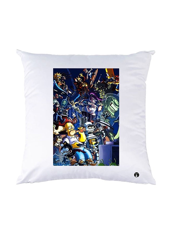 بي بي وسادة نوم مزينة بطبعات أبيض 30x30سم