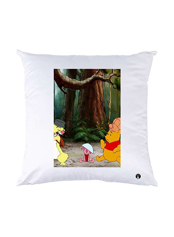 بي بي وسادة نوم مزينة بطبعات أبيض 30x30سم