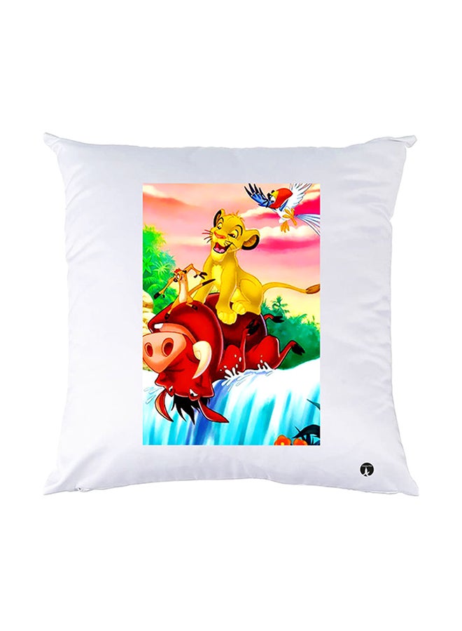 BP Printed Pillow White