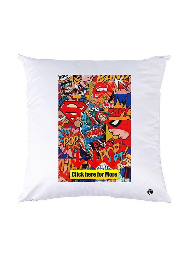 بي بي وسادة نوم مزينة بطبعات أبيض 30x30سم