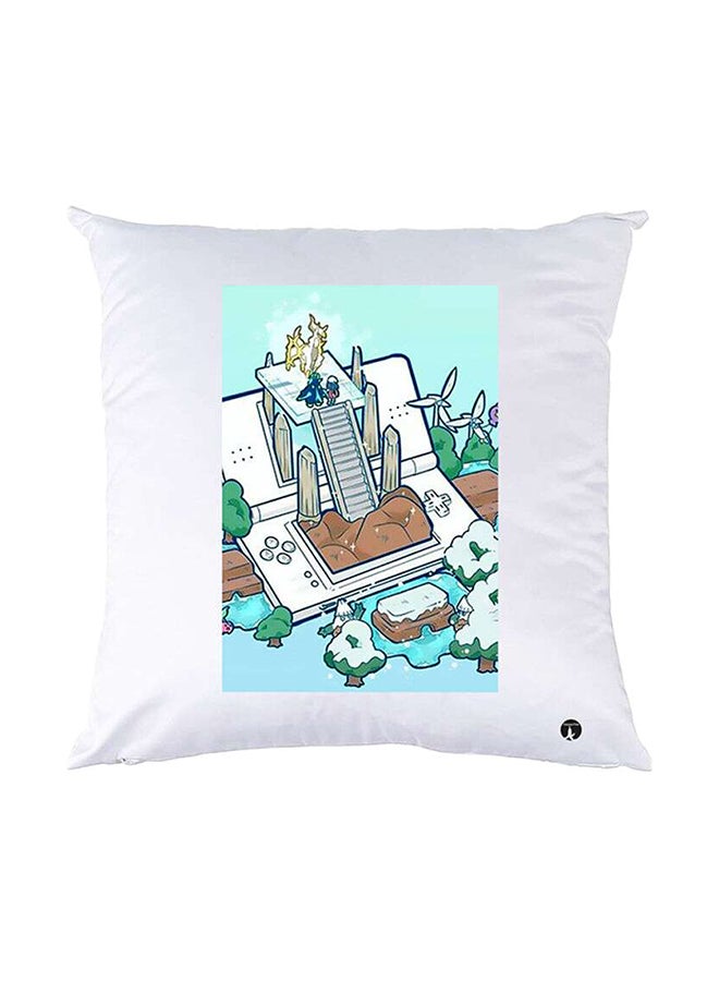 BP Printed Pillow White 30x30cm