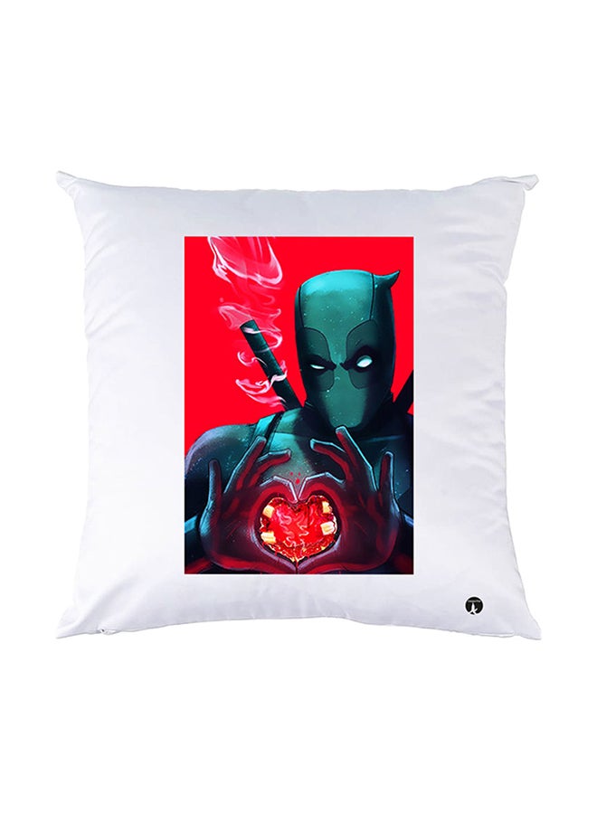 BP Printed Pillow White 30x30cm