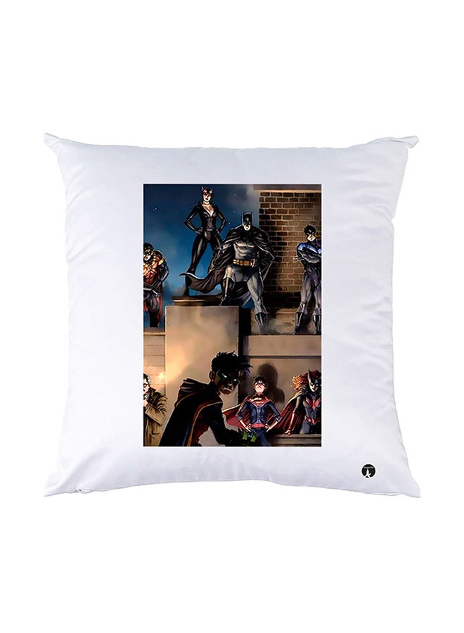 بي بي وسادة نوم مزينة بطبعات أبيض 30x30سم