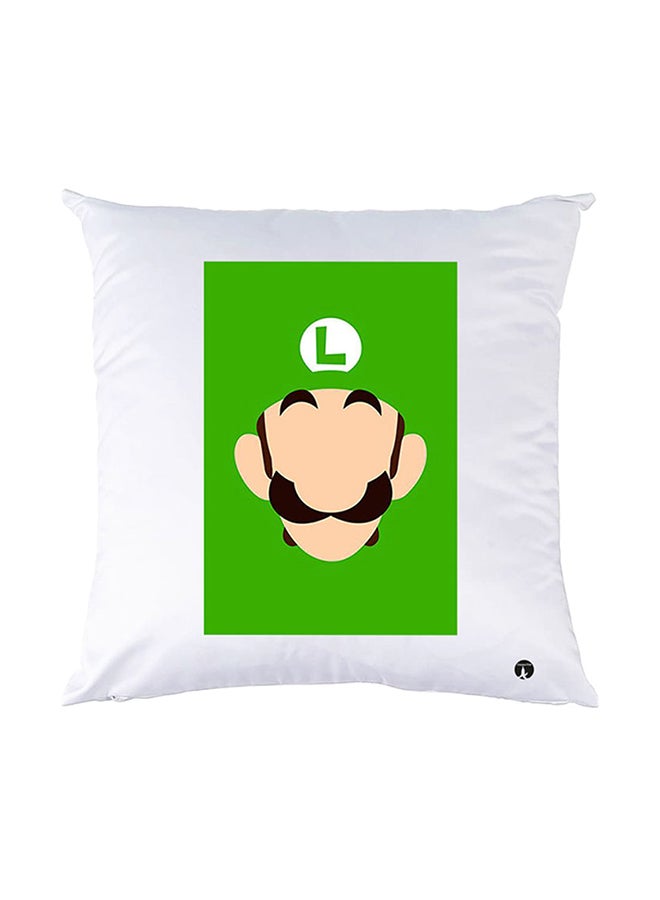 BP Printed Pillow White 30x30cm