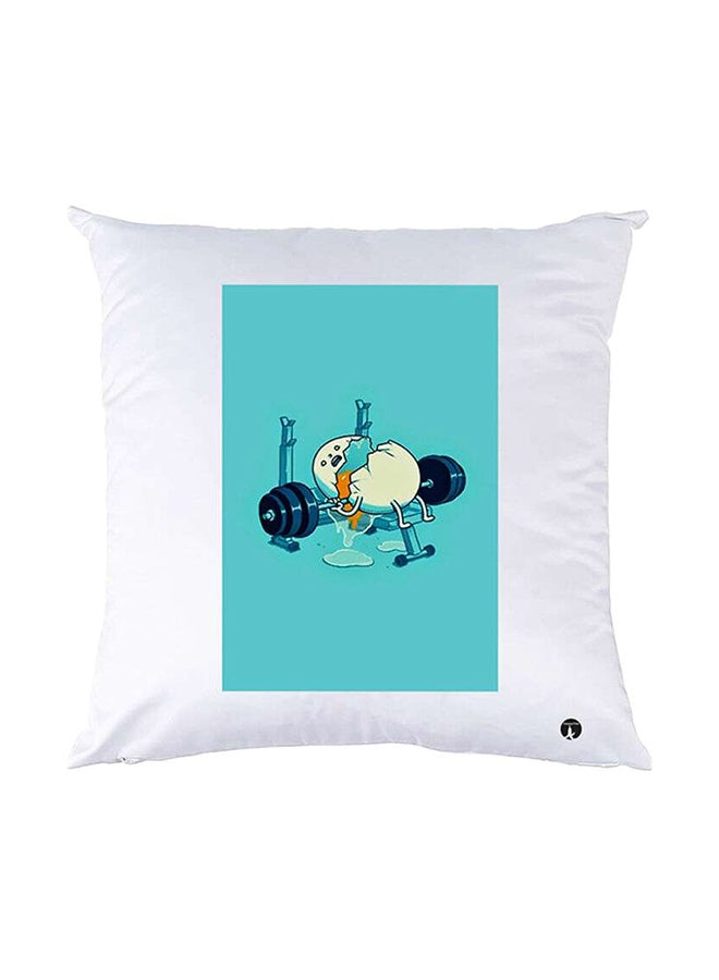 BP Printed Pillow White 30x30cm