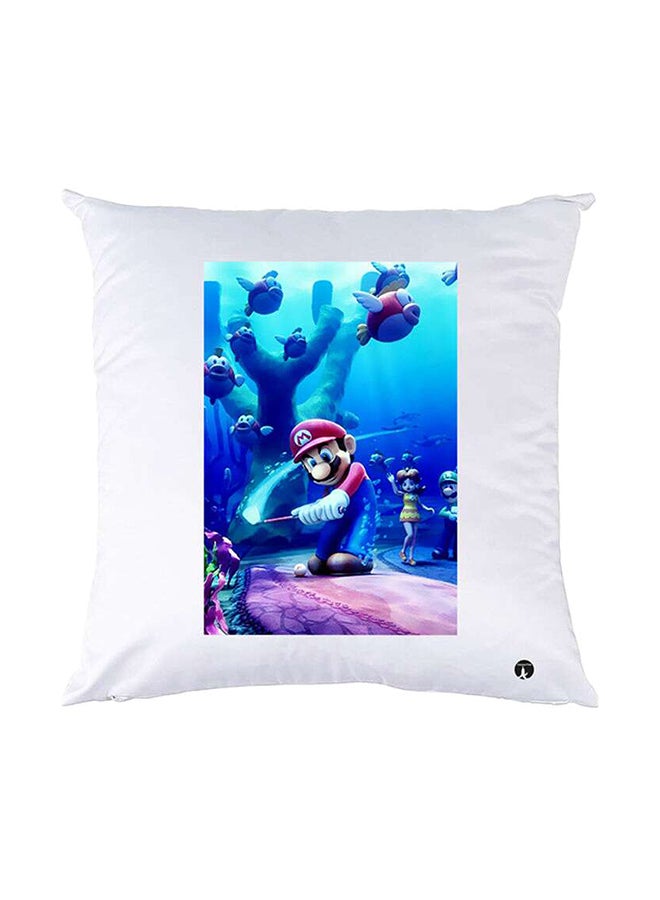 BP Printed Pillow White 30x30cm