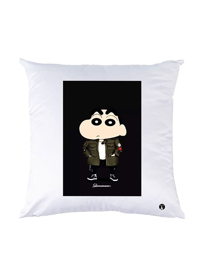 BP Printed Pillow White 30x30cm