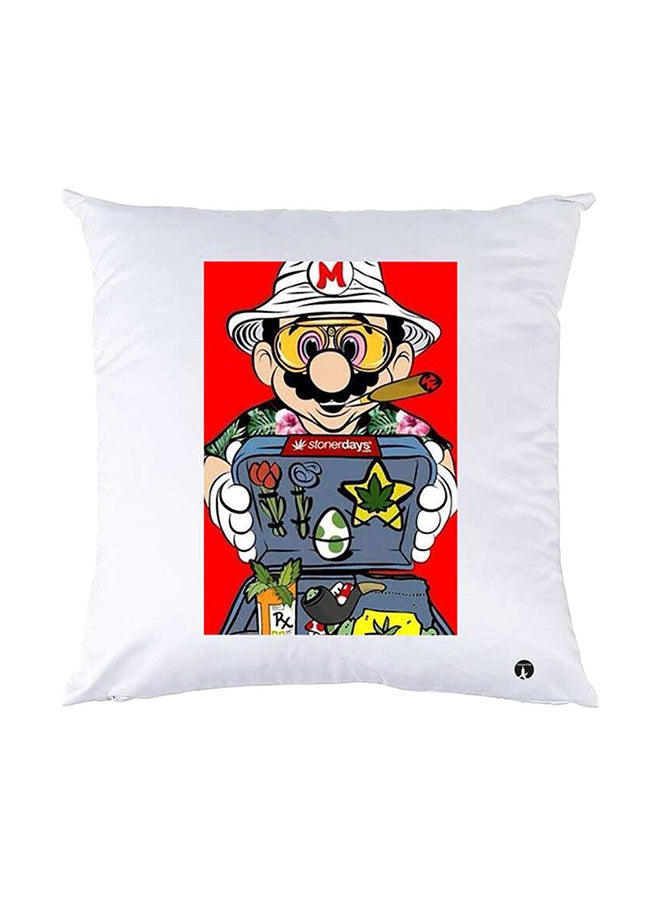 بي بي وسادة نوم مزينة بطبعات أبيض 30x30سم