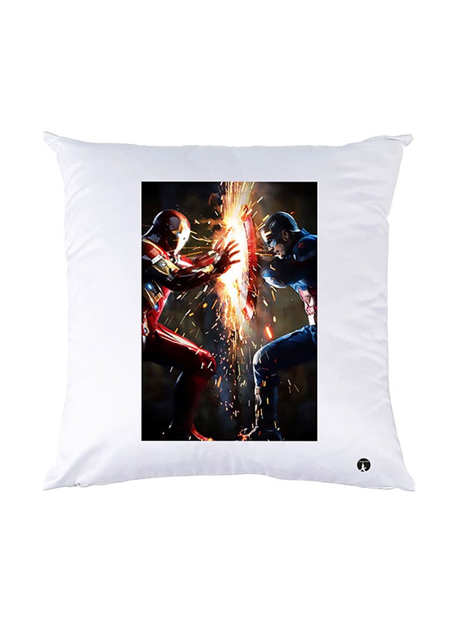 BP Printed Pillow White 30x30cm