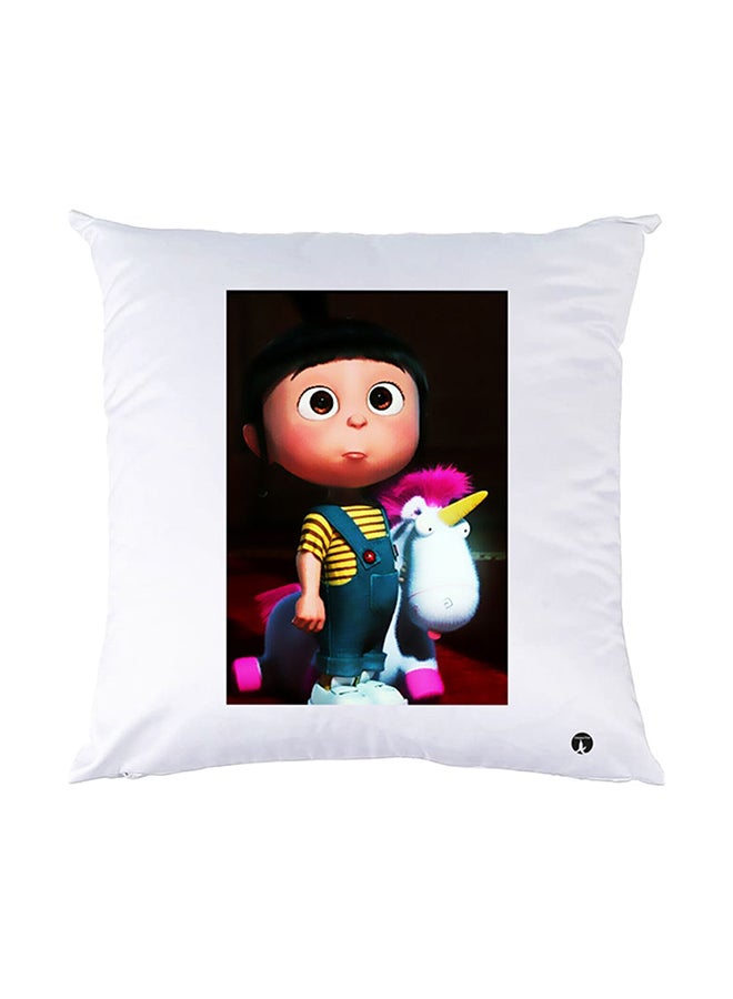 بي بي وسادة نوم مزينة بطبعات أبيض 30x30سم