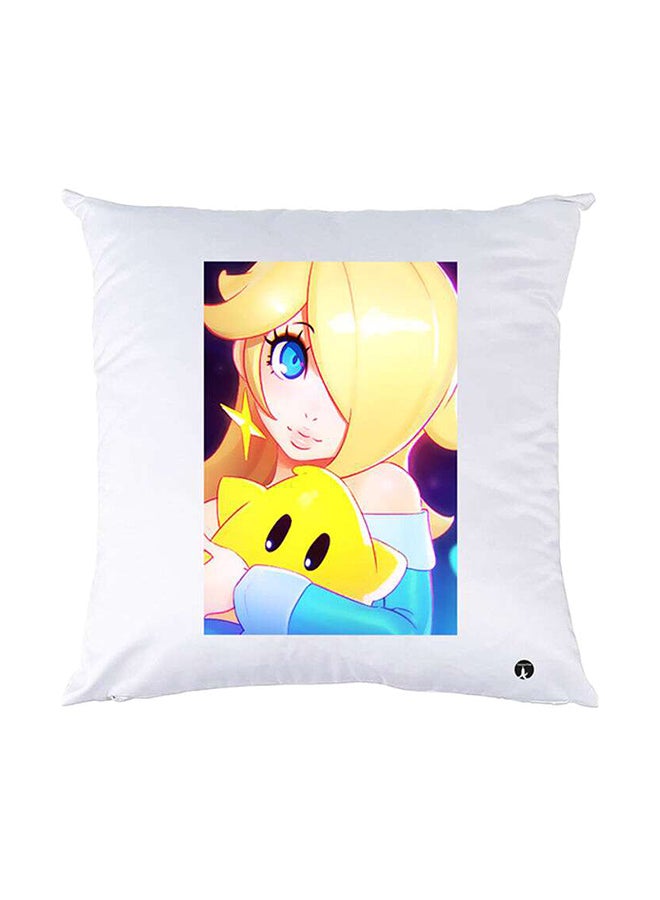 بي بي وسادة نوم مزينة بطبعات أبيض