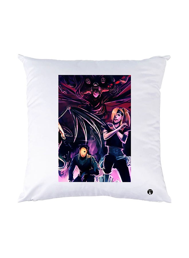 بي بي وسادة نوم مزينة بطبعات أبيض 30x30سم