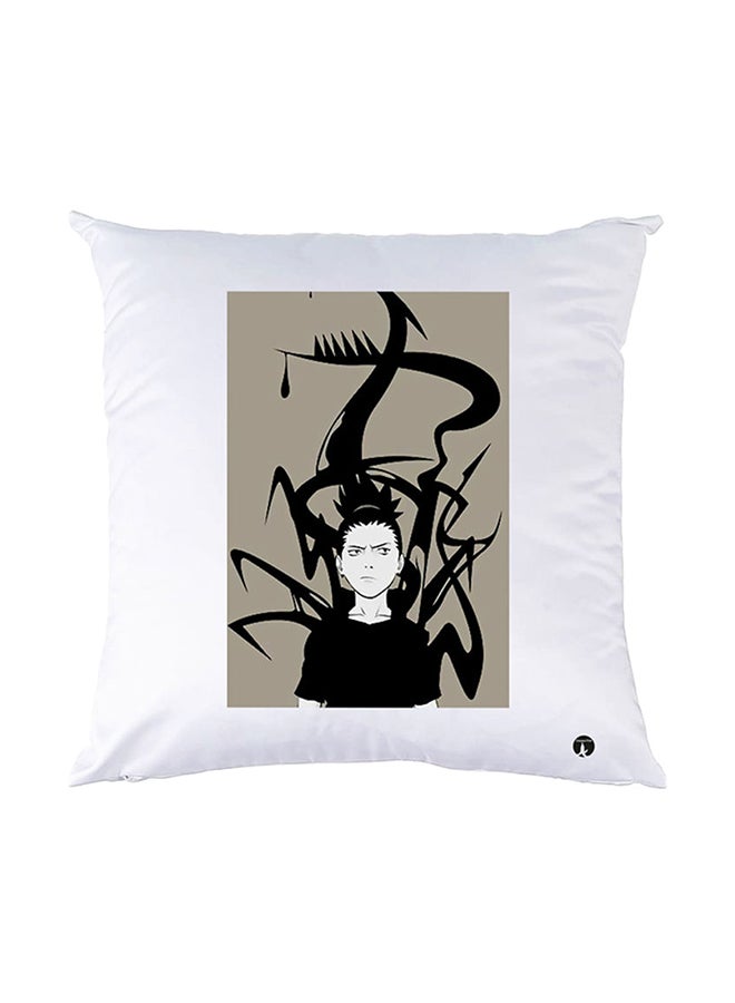 BP Printed Pillow White 30x30cm