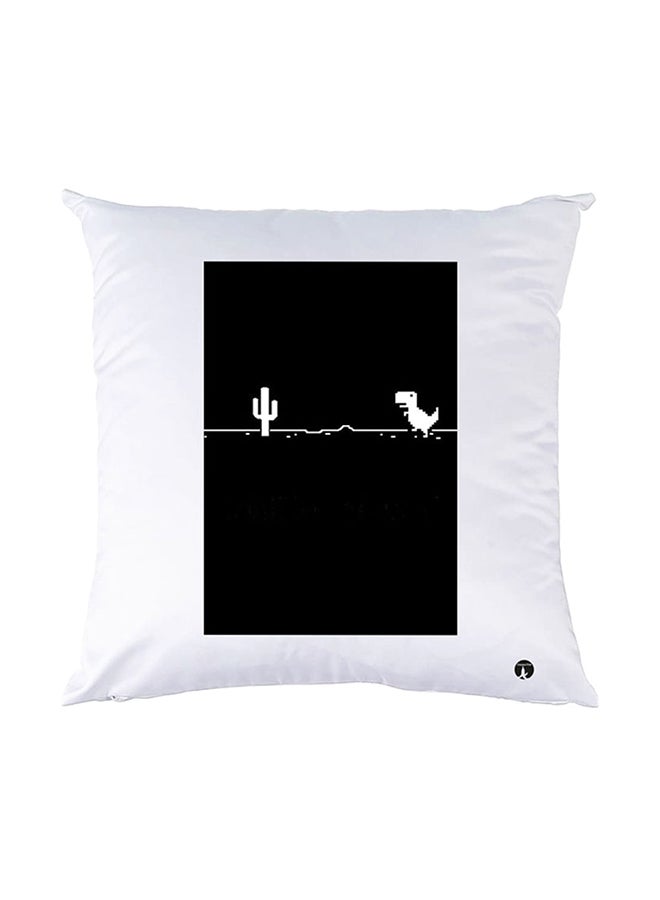 BP Printed Pillow White 30x30cm