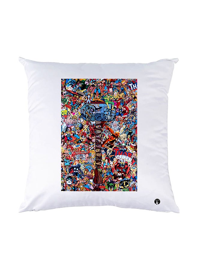 بي بي وسادة نوم مزينة بطبعات أبيض 30x30سم