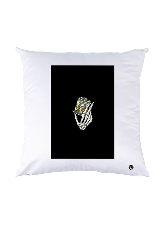بي بي وسادة نوم مزينة بطبعات أبيض 30x30سم
