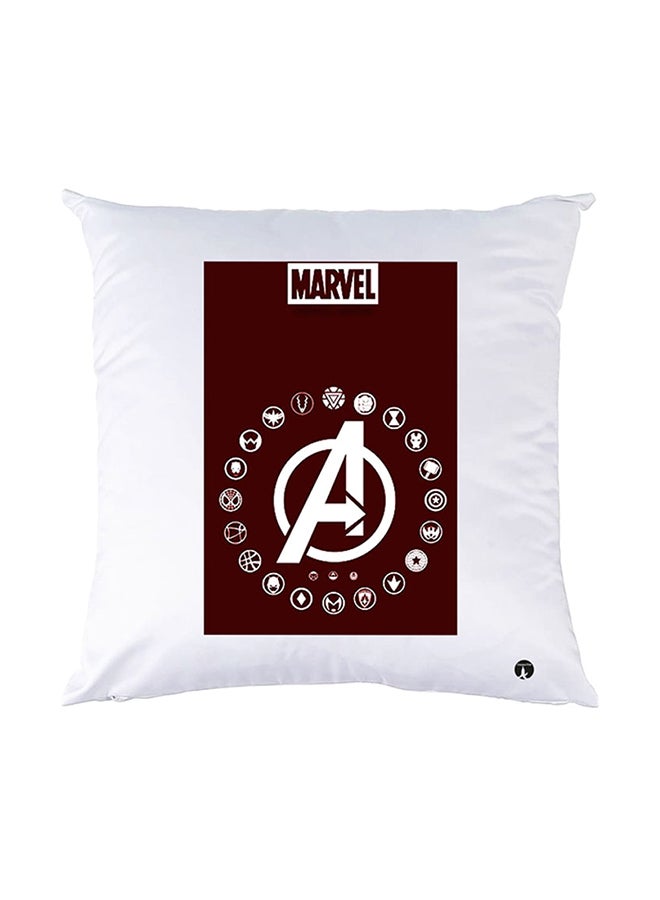 BP Printed Pillow White 30x30cm