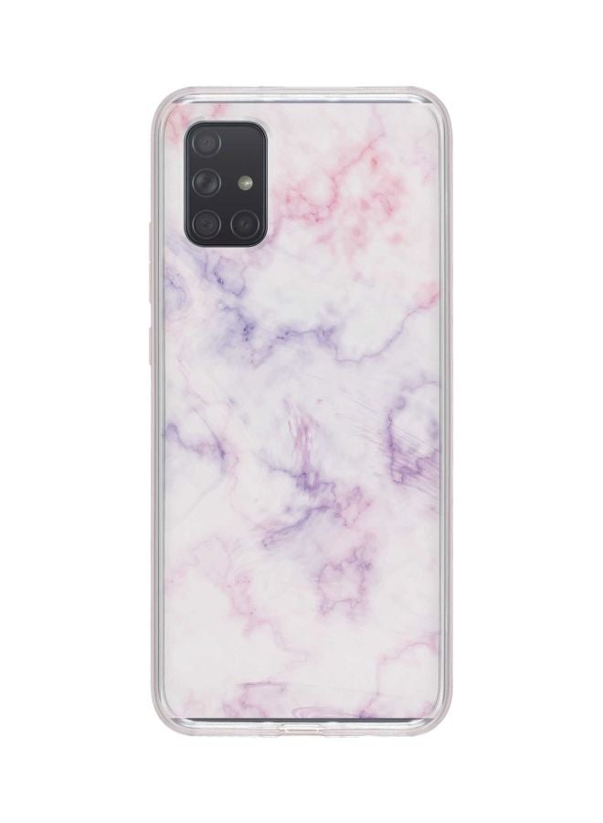 Stylizedd Classic Series Marble Cotton Candy Printed Case Cover For Samsung Galaxy A71 Off White/Purple/Pink - Image 1