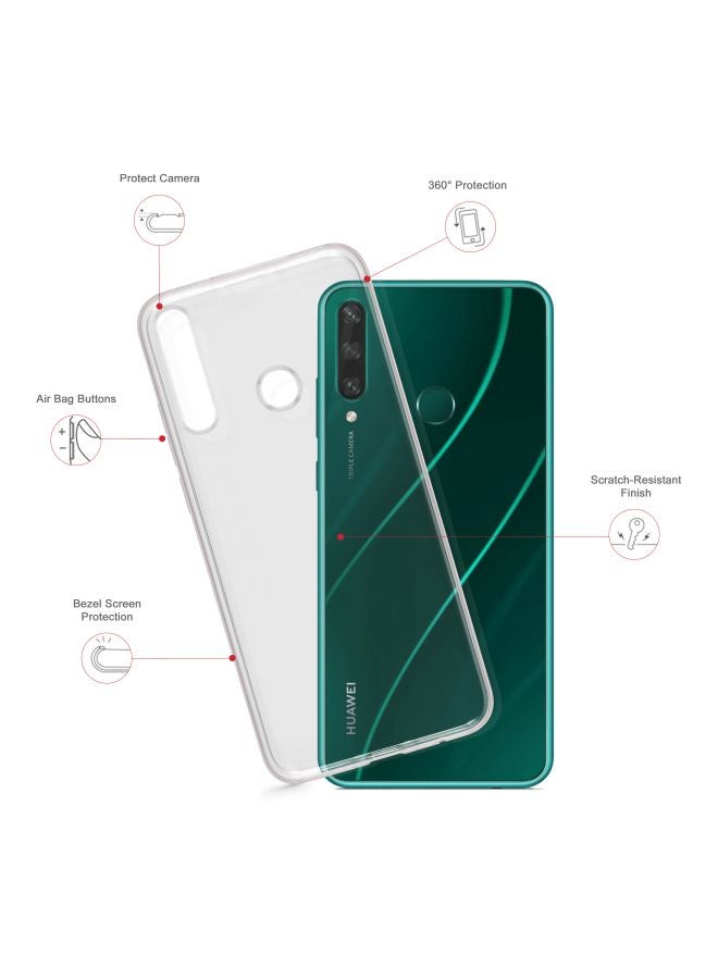 Stylizedd Classic Clear Series Marble Printed Case Cover For Huawei Y6p Grey/White - Image 2