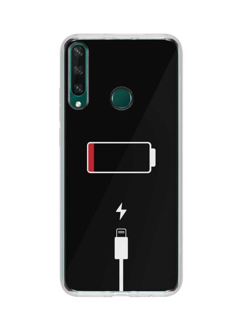 Classic Series Battery Empty  Printed Case Cover For Huawei Y6p Black/White/Red
