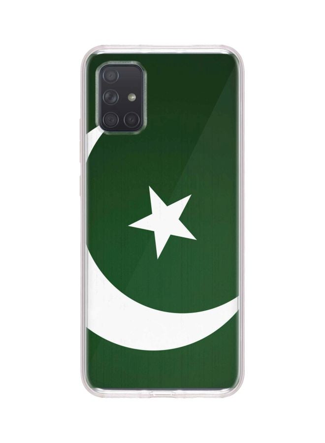 Stylizedd Classic Clear Series Flag Of Pakistan Printed Case Cover For Samsung Galaxy A71 Green/White - Image 1