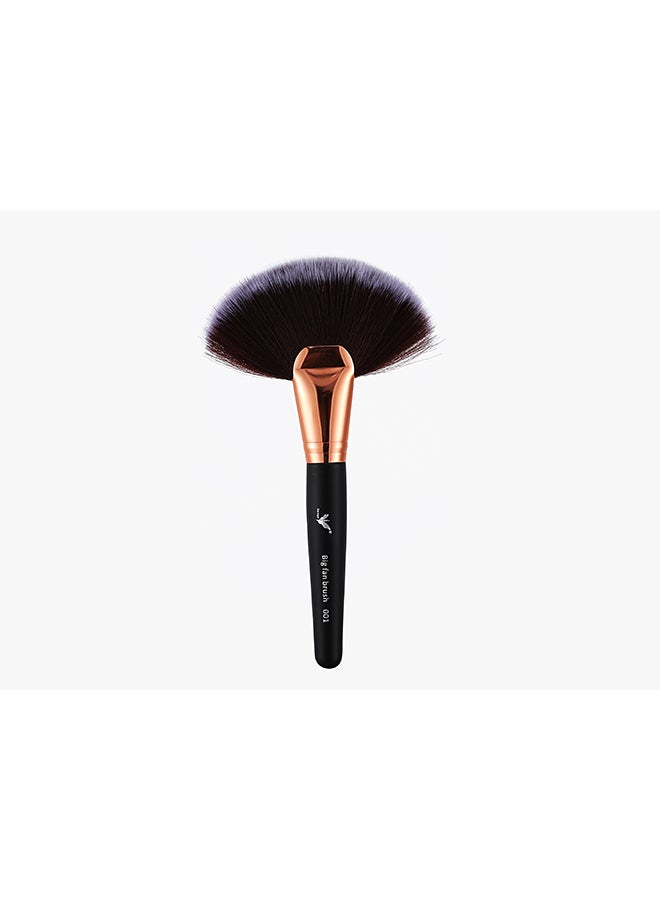 داروجي فرشاة احترافية كبيرة على شكل مروحة أسود - Image 1