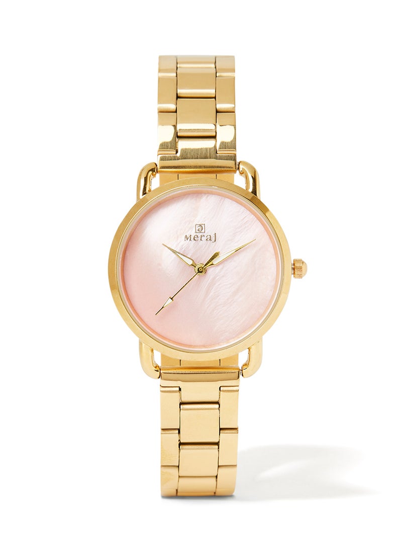 MERAJ Women's Analog Quartz Watch MJ661 - 38 mm - Gold - Image 1