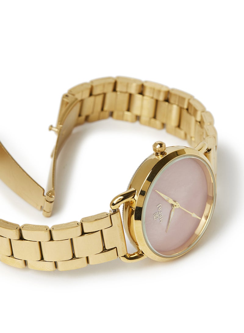 MERAJ Women's Analog Quartz Watch MJ661 - 38 mm - Gold - Image 2