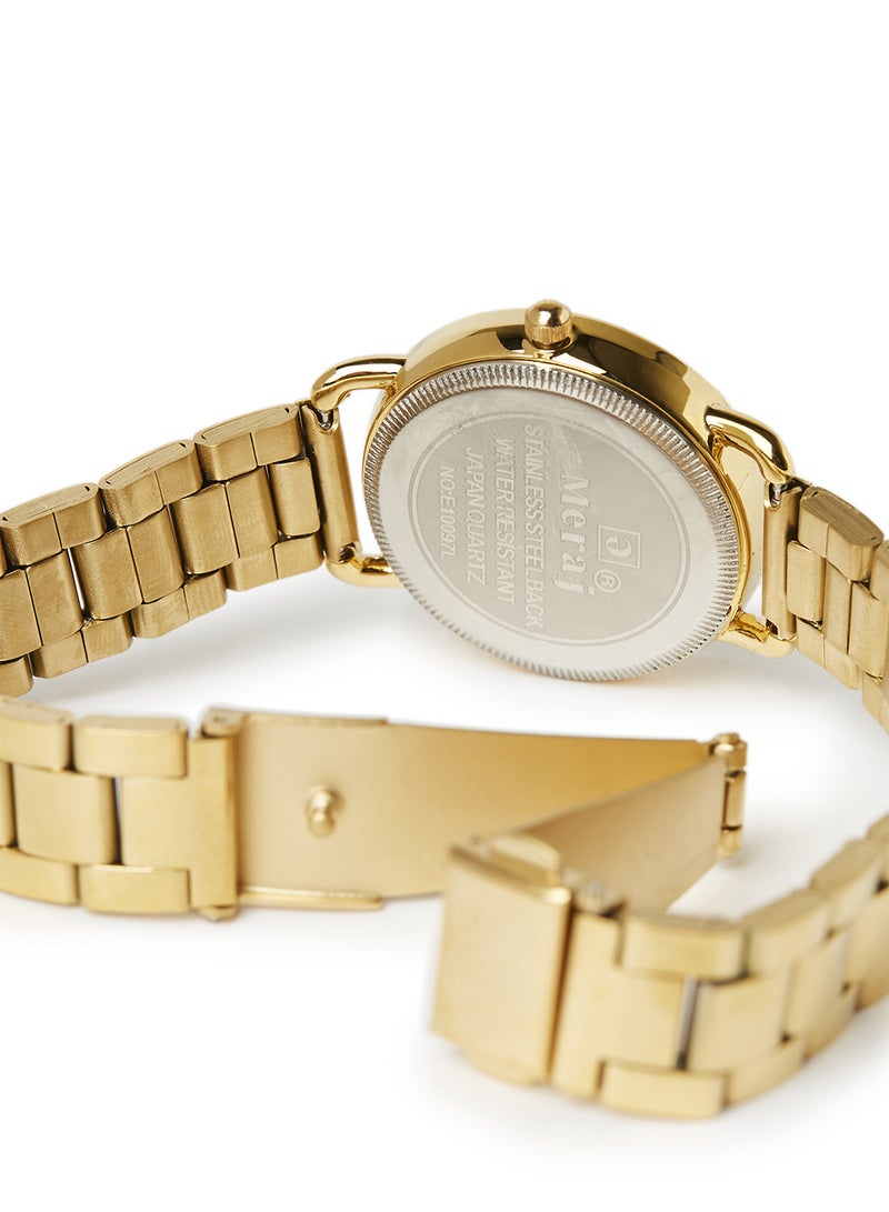 MERAJ Women's Analog Quartz Watch MJ661 - 38 mm - Gold - Image 3