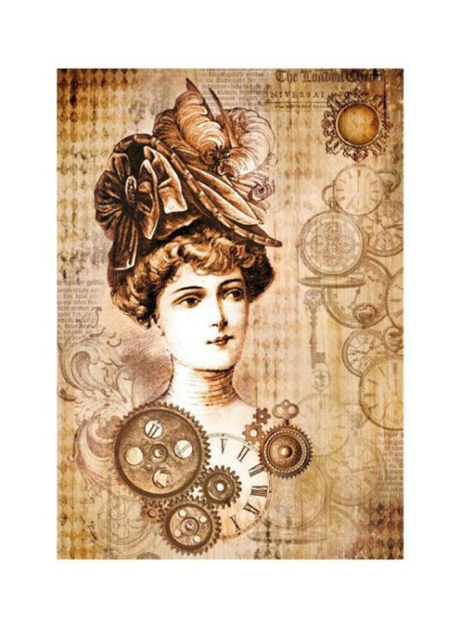 ستامبيريا ورق الأرز دونا كون كابيلو مقاس A4 من ستيم بانك متعدد الألوان