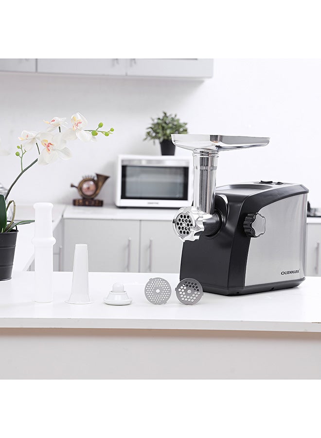 Olsenmark Meat Grinder 2.0 kg 1800.0 W OMMG2309 Grey/Black/Silver - Image 4
