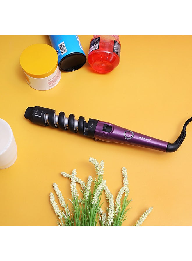 Olsenmark Ceramic Hair Curler Purple/Black/White 33cm  - Image 4