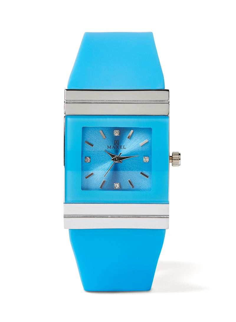 ماكسل ساعة يد كوارتز بعقارب طراز MX635 - قياس 38 مم - لون أزرق - Image 1