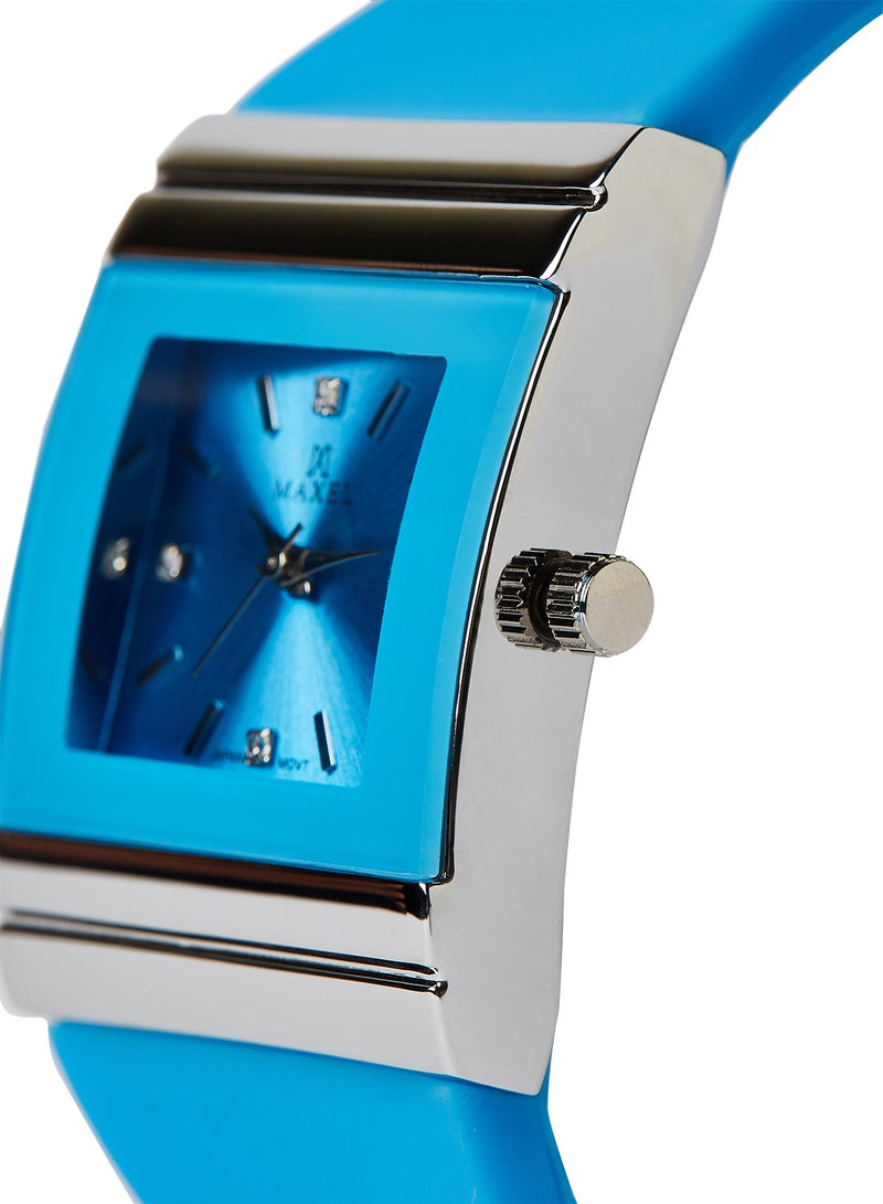 ماكسل ساعة يد كوارتز بعقارب طراز MX635 - قياس 38 مم - لون أزرق - Image 2