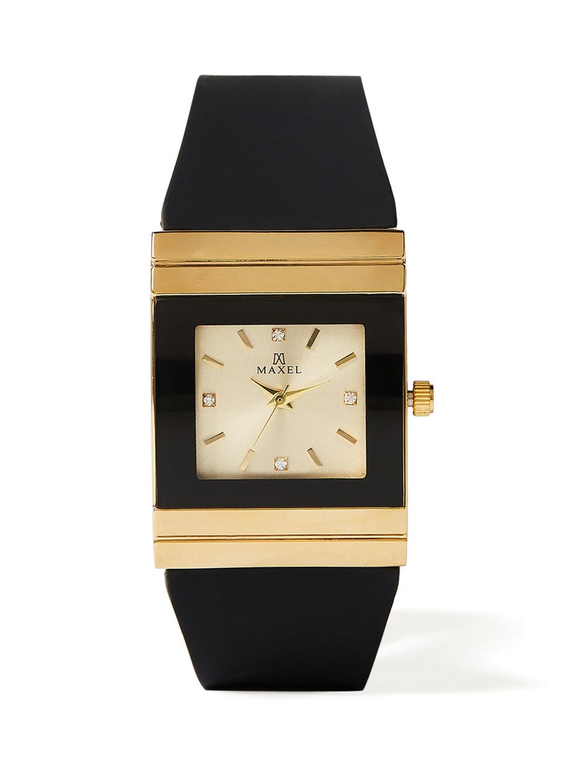 ماكسل ساعة يد كوارتز بعقارب طراز MX638 - قياس 38 مم - لون أسود - Image 1