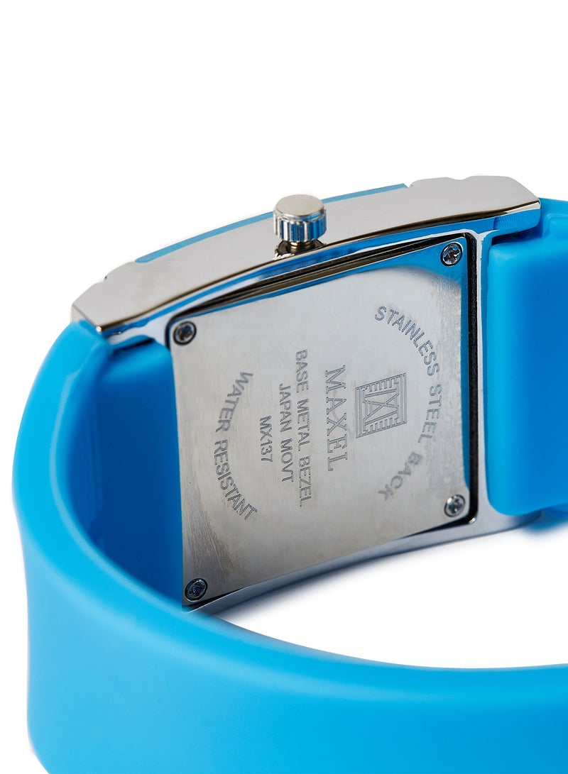 ماكسل ساعة يد كوارتز بعقارب طراز MX635 - قياس 38 مم - لون أزرق - Image 4