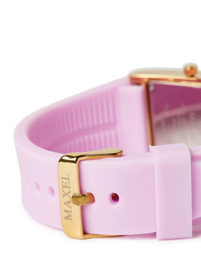 ماكسل ساعة يد كوارتز بعقارب طراز MX627 - قياس 38 مم - لون وردي - Image 3