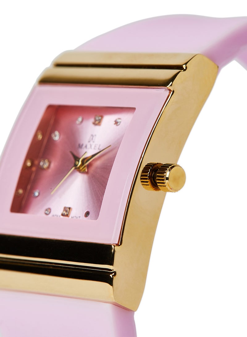 ماكسل ساعة يد كوارتز بعقارب طراز MX627 - قياس 38 مم - لون وردي - Image 2