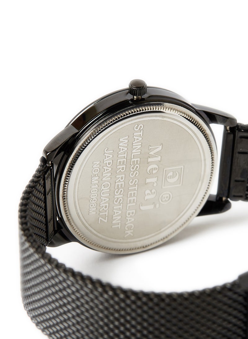 MERAJ Men's Analog Quartz Watch MJ691 - 42 mm - Black - Image 3