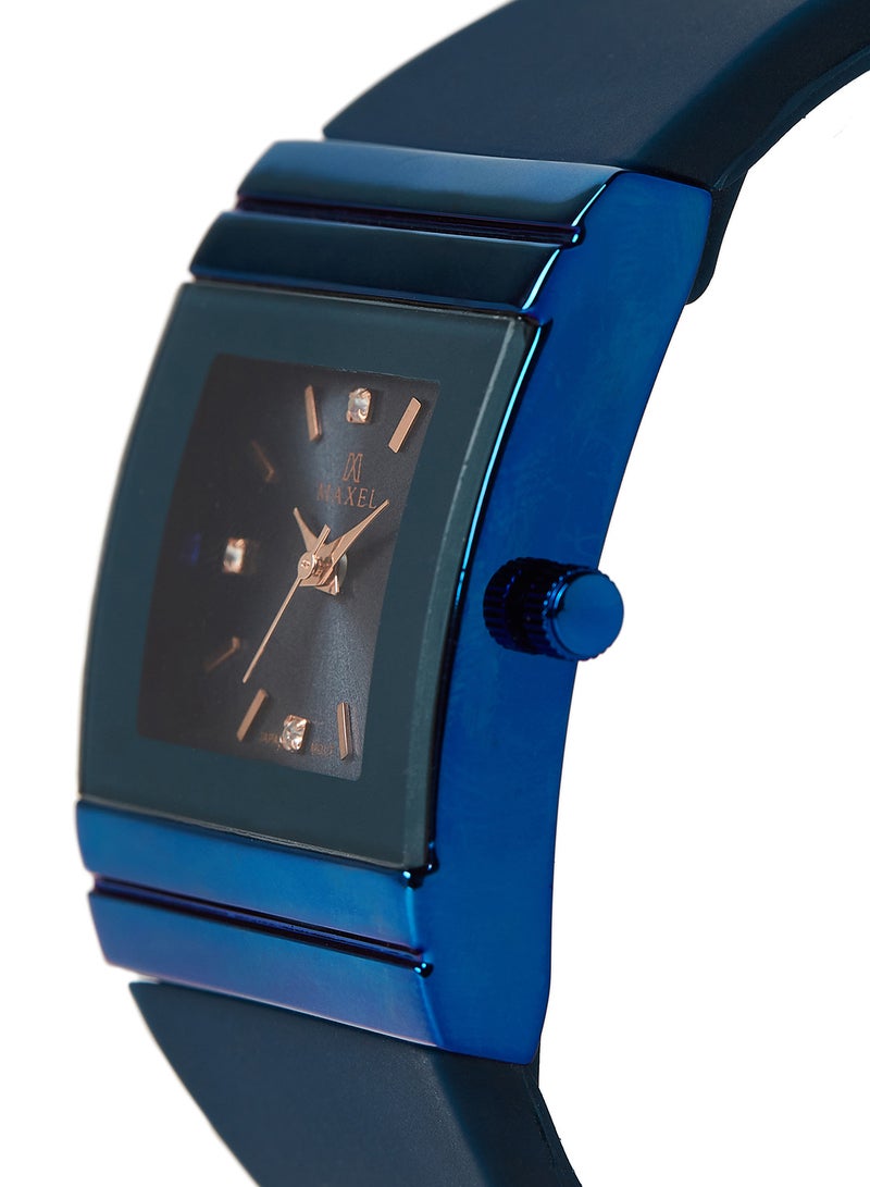 ماكسل ساعة يد كوارتز بعقارب طراز MX642 - قياس 38 مم - أزرق داكن - Image 2
