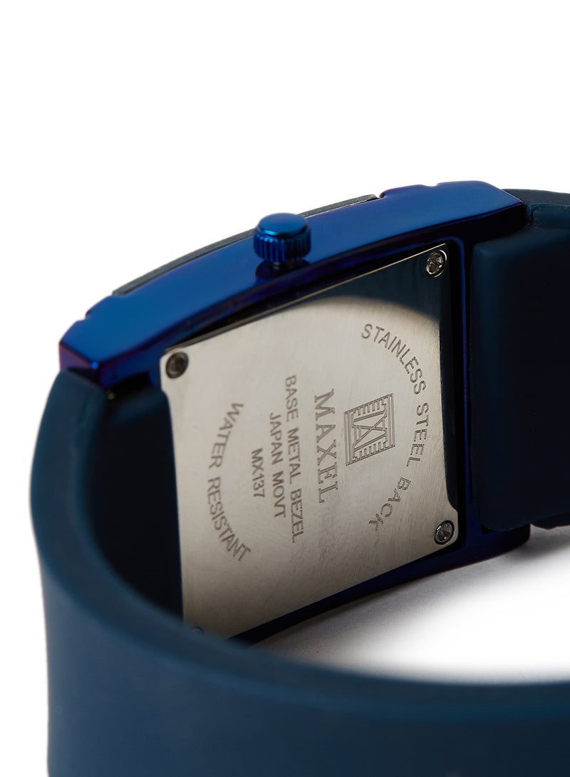 ماكسل ساعة يد كوارتز بعقارب طراز MX642 - قياس 38 مم - أزرق داكن - Image 4