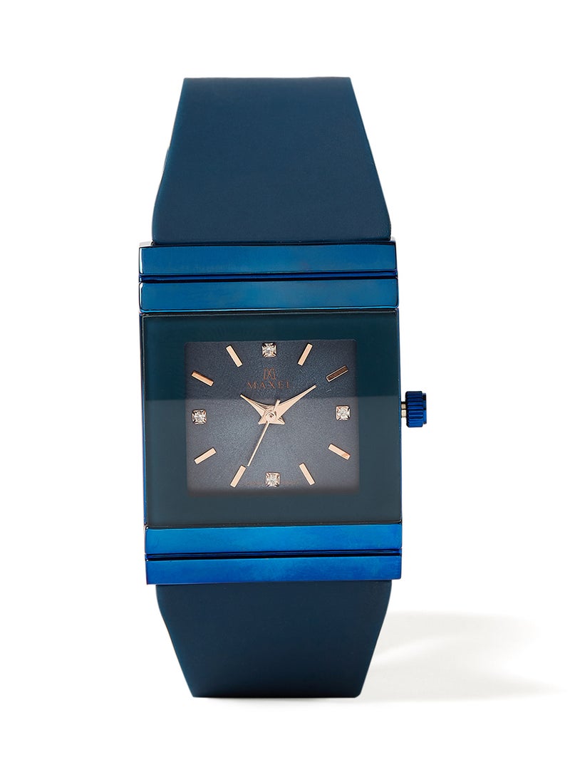 ماكسل ساعة يد كوارتز بعقارب طراز MX642 - قياس 38 مم - أزرق داكن - Image 1