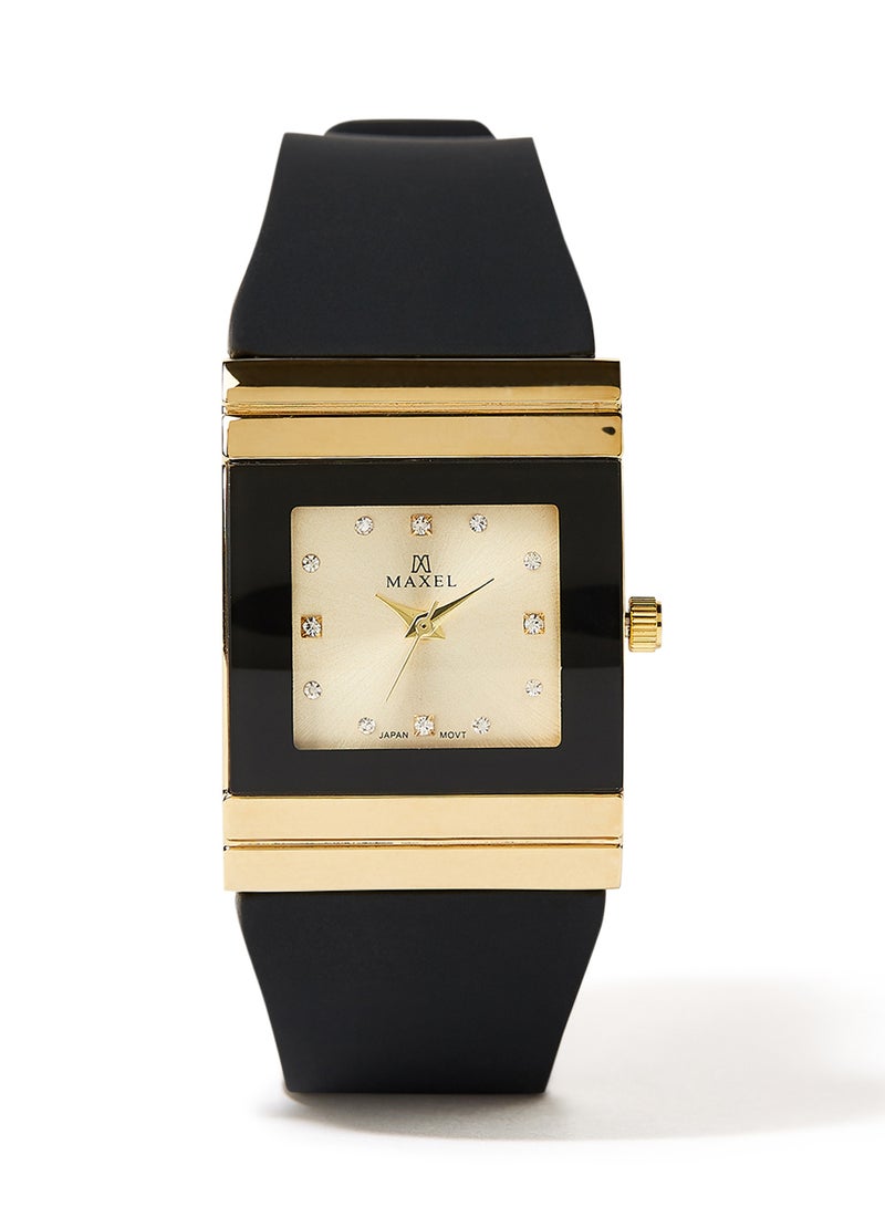 ماكسل ساعة يد كوارتز بعقارب طراز MX622 - قياس 38 مم - لون أسود - Image 1