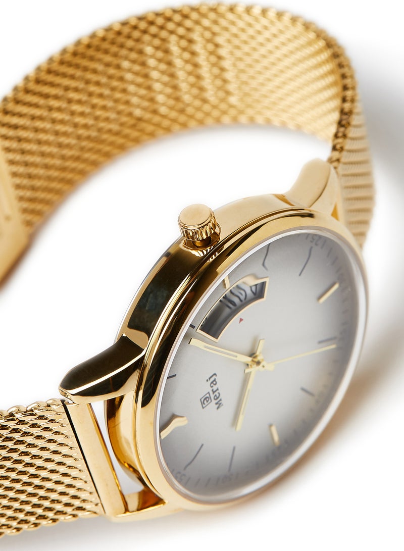 MERAJ Men's Analog Quartz Watch MJ692 - 42 mm - Gold - Image 2