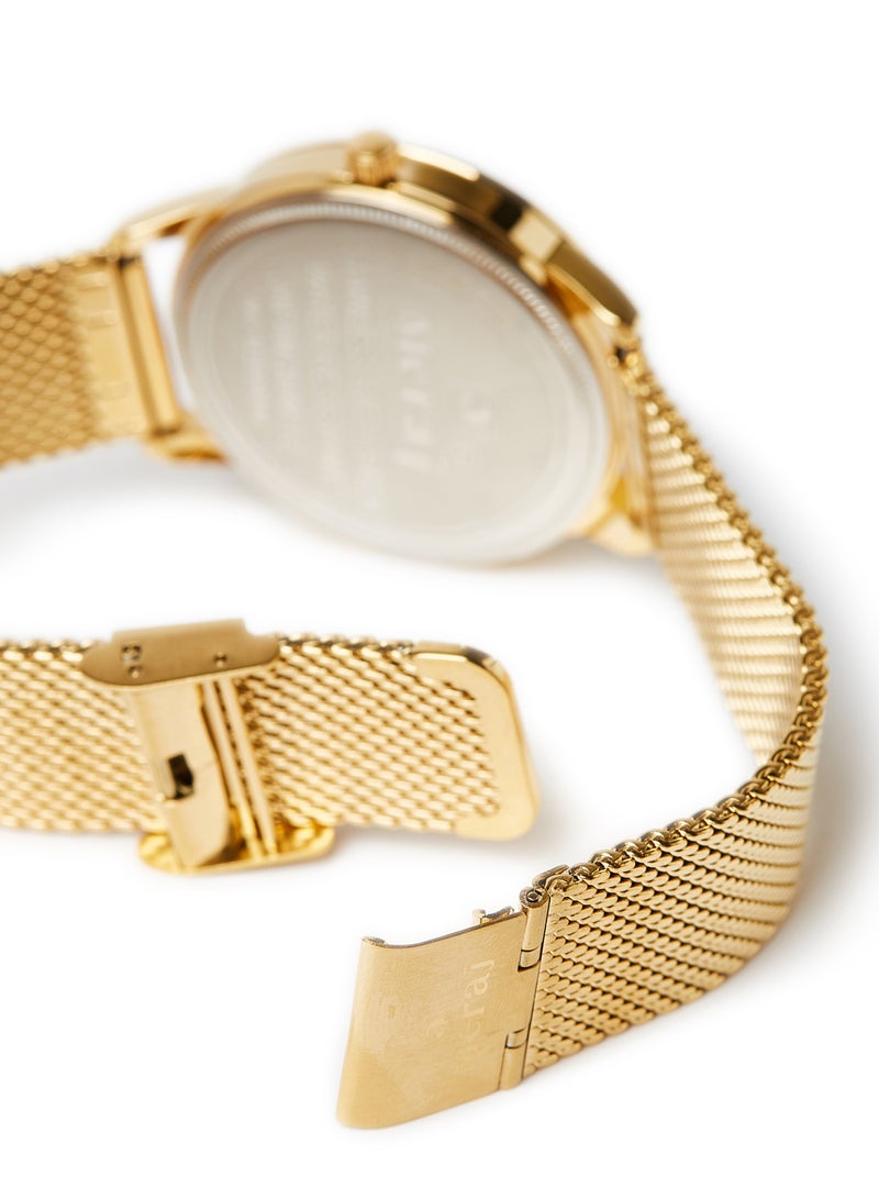 MERAJ Men's Analog Quartz Watch MJ692 - 42 mm - Gold - Image 4