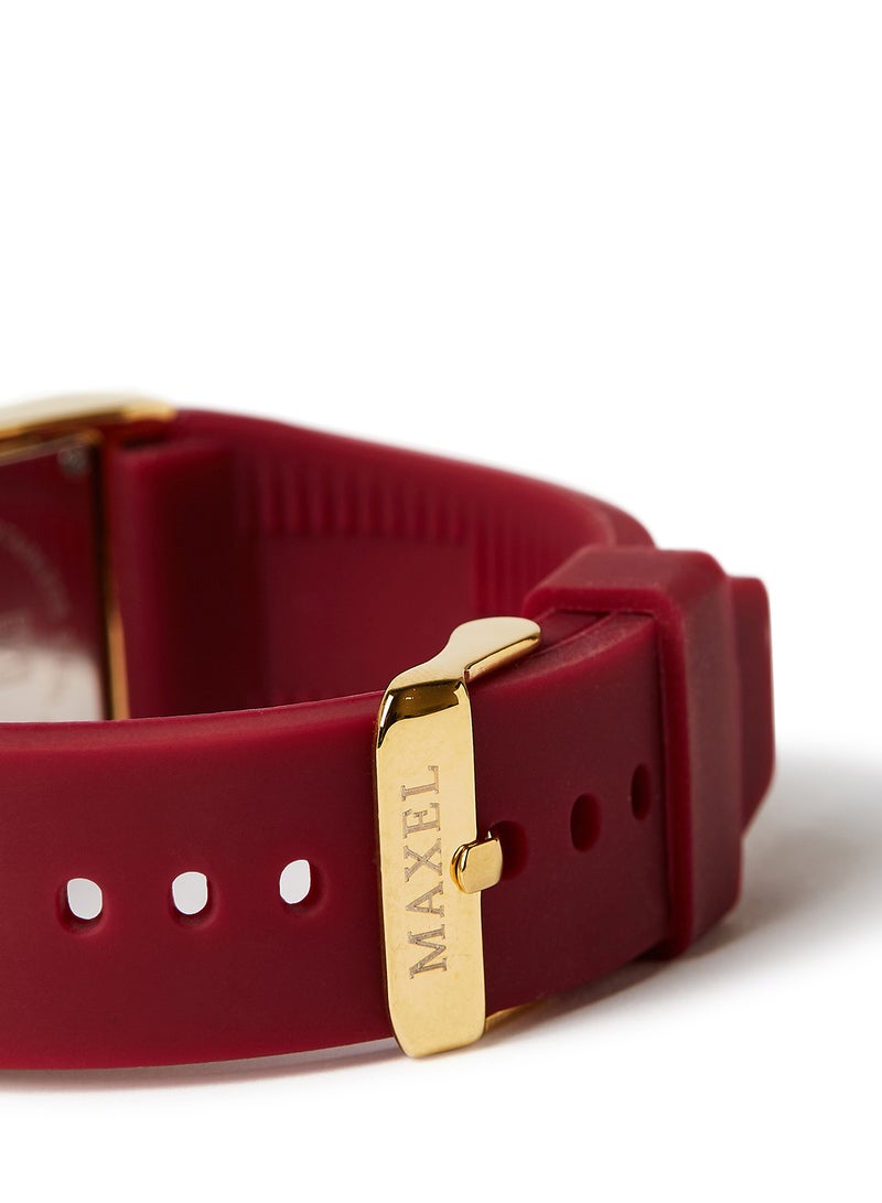 ماكسل ساعة يد كوارتز بعقارب طراز MX641 - قياس 38 مم - أحمر - Image 3